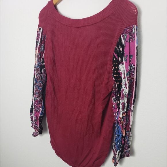 Knot front floral sleeve blouse - Picture 4 of 4